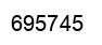 Number 695745 black image