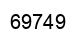 Number 69749 black image