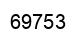 Number 69753 black image