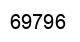 Number 69796 black image