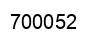 Number 700052 black image