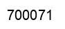 Número 700071 imagen negro