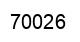 Número 70026 imagen negro