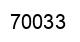 Número 70033 imagen negro