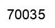 Número 70035 imagen negro