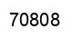 Número 70808 imagen negro