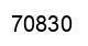 Número 70830 imagen negro