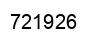 Number 721926 black image