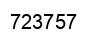 Number 723757 black image
