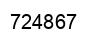 Number 724867 black image