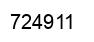 Number 724911 black image