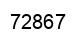 Number 72867 black image