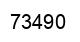 Number 73490 black image