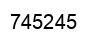 Number 745245 black image