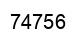 Number 74756 black image
