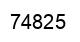 Number 74825 black image