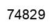 Number 74829 black image