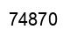 Number 74870 black image