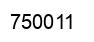 Number 750011 black image