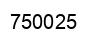 Number 750025 black image