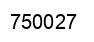 Number 750027 black image