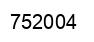 Number 752004 black image