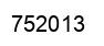 Number 752013 black image