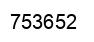 Number 753652 black image