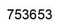 Number 753653 black image