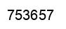Number 753657 black image