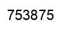 Number 753875 black image