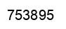Number 753895 black image