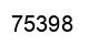 Number 75398 black image