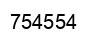 Number 754554 black image