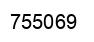 Number 755069 black image