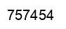 Number 757454 black image