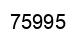 Number 75995 black image