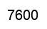 Number 7600 black image