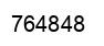 Number 764848 black image
