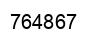 Number 764867 black image