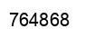 Number 764868 black image