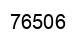 Number 76506 black image
