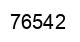 Number 76542 black image