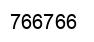 Number 766766 black image