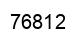 Number 76812 black image