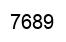 Number 7689 black image