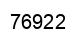 Number 76922 black image