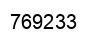 Number 769233 black image
