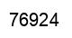 Number 76924 black image