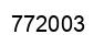 Number 772003 black image